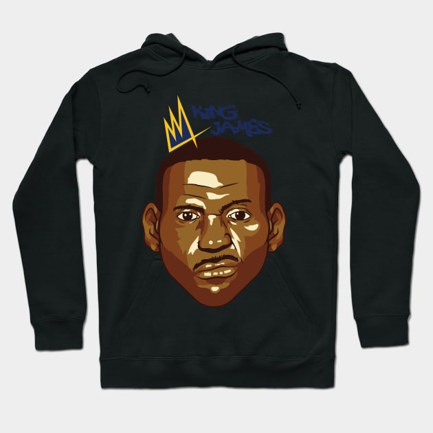 King James Vector Art Hoodie by Ken Asahvey